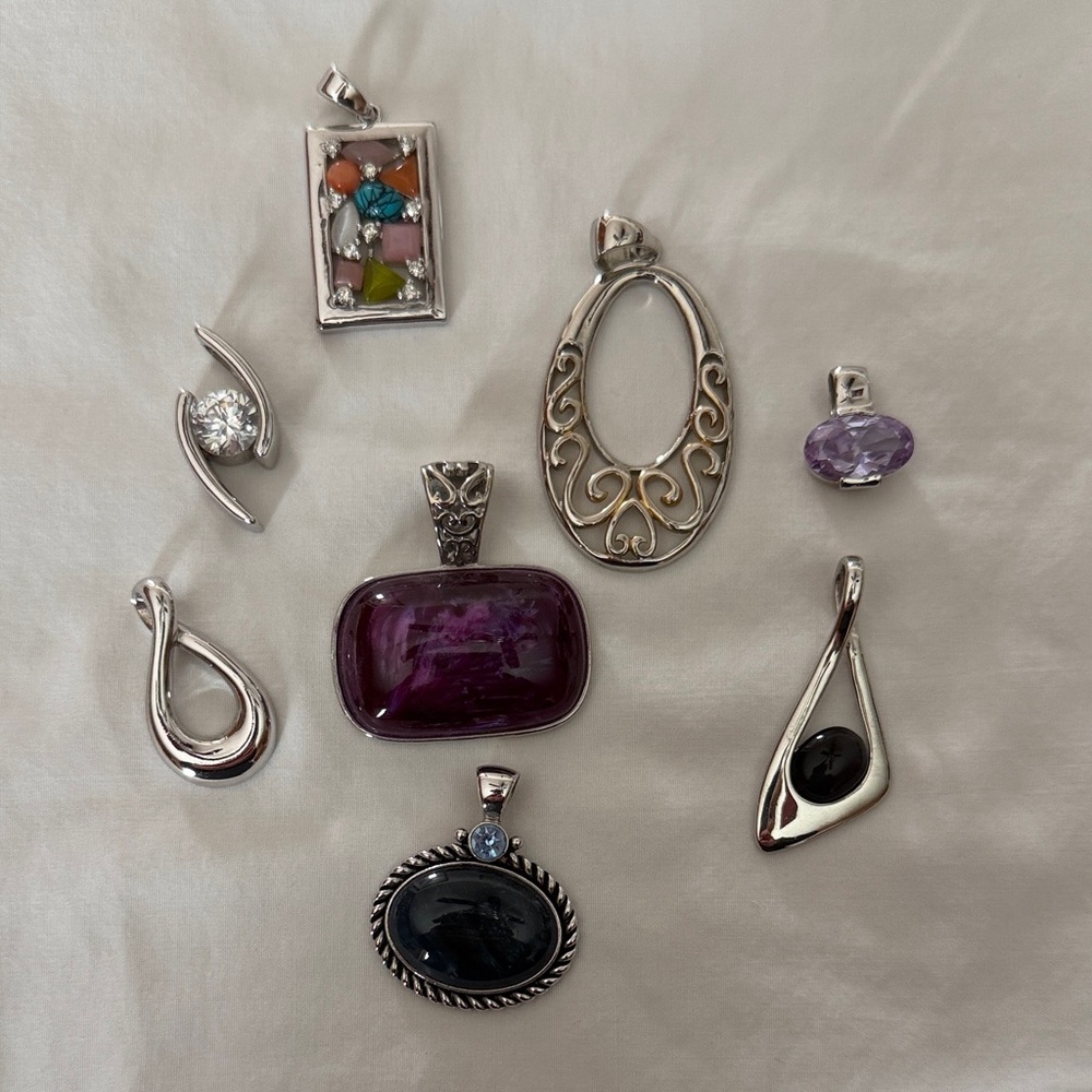 Lia Sophia Silver and Multicolor Necklace Set